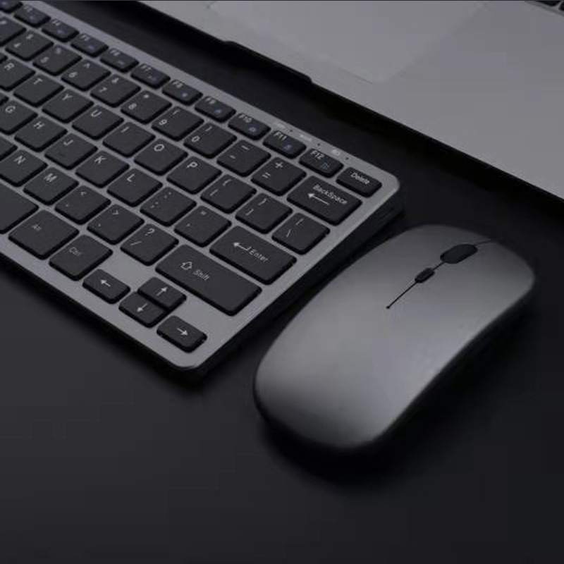 Ventas directas de fábrica tres-modelo inalámbrico Bluetooth chocolate teclado ratón recargable conjunto 2,4g teclado de ratón recargable