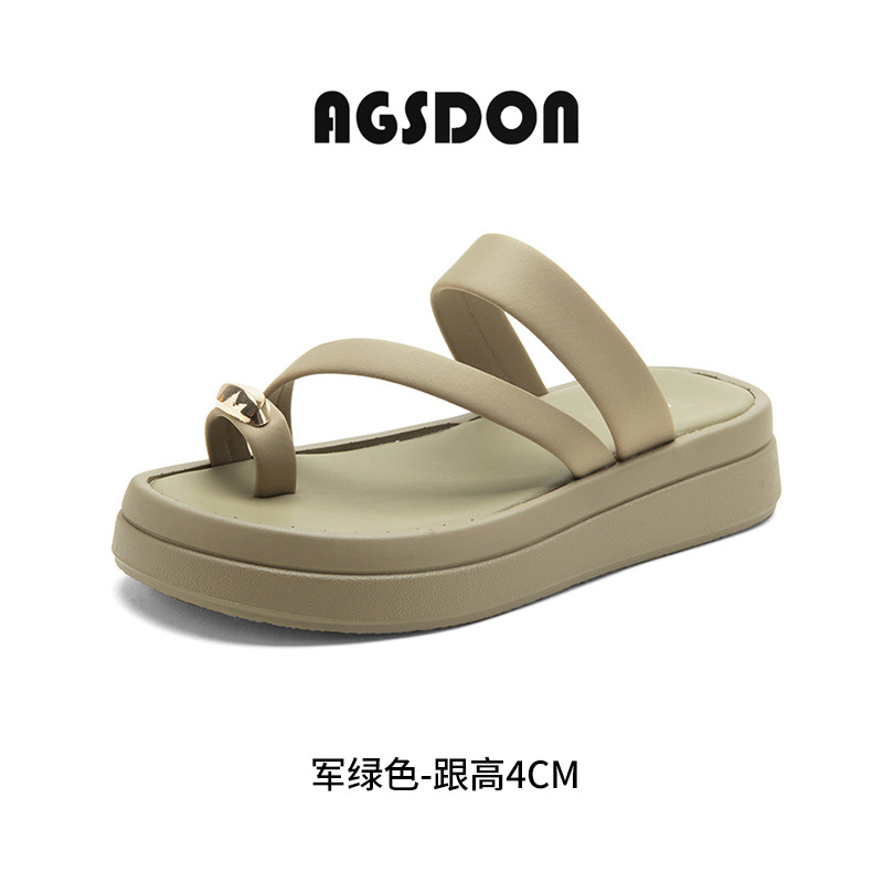 Augu Shi Deng zapatillas de clip para mujeres 2026 nuevo estilo de moda de verano con una falda con un pedazo de zapatillas frías