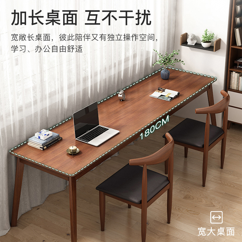 Mesa larga madera maciza pierna ventana mesa de pared mesa estrecha mesa de trabajo hogar doble escritorio de la computadora