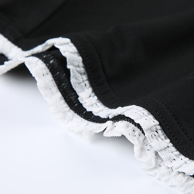 Summer Simplicity Bow Girl Lace Stitching Sexy Tube Top Jumpsuit Shorts