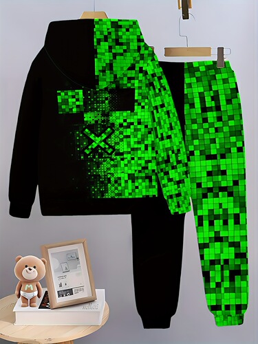 6-piece set boys' fashion 3D, football star casual crew neck sweaters for spring and autumn long sleeve sports shirts