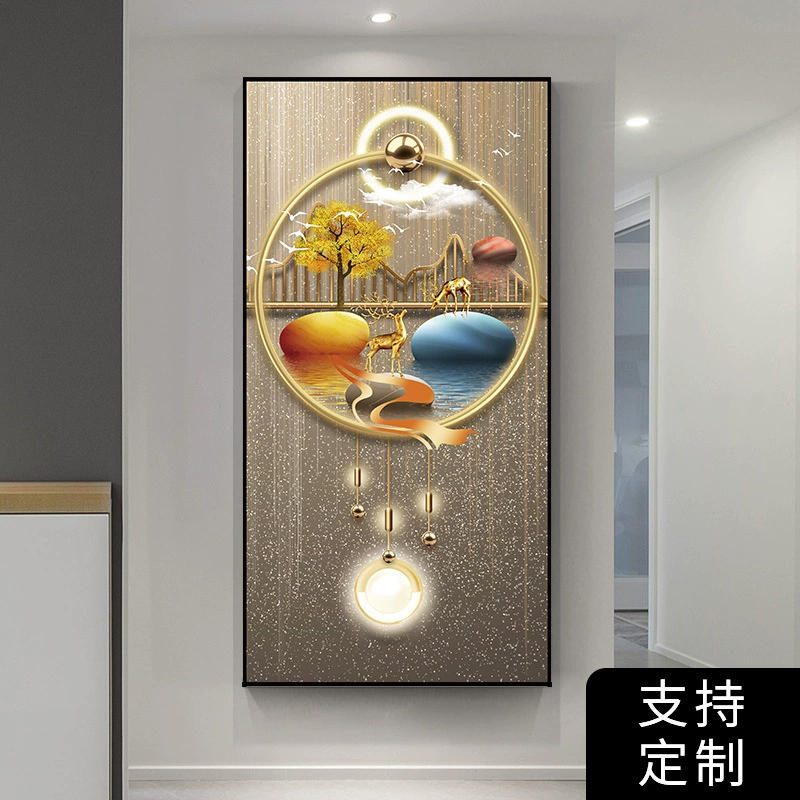 Self-adhesive modern three dimensional stickers on wall, light luxury style, 3D