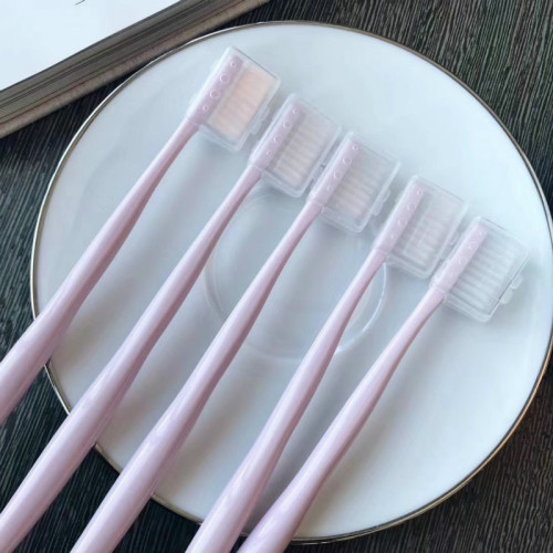 The same type of nano-unprinted Japanese-style macaron bamboo charcoal toothbrush for adults and children with large and small heads, filament and soft bristles