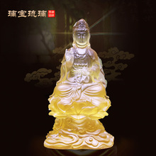 璃宝琉璃工厂店祥云观音佛像佛堂供奉工艺品装饰摆件观世音菩萨