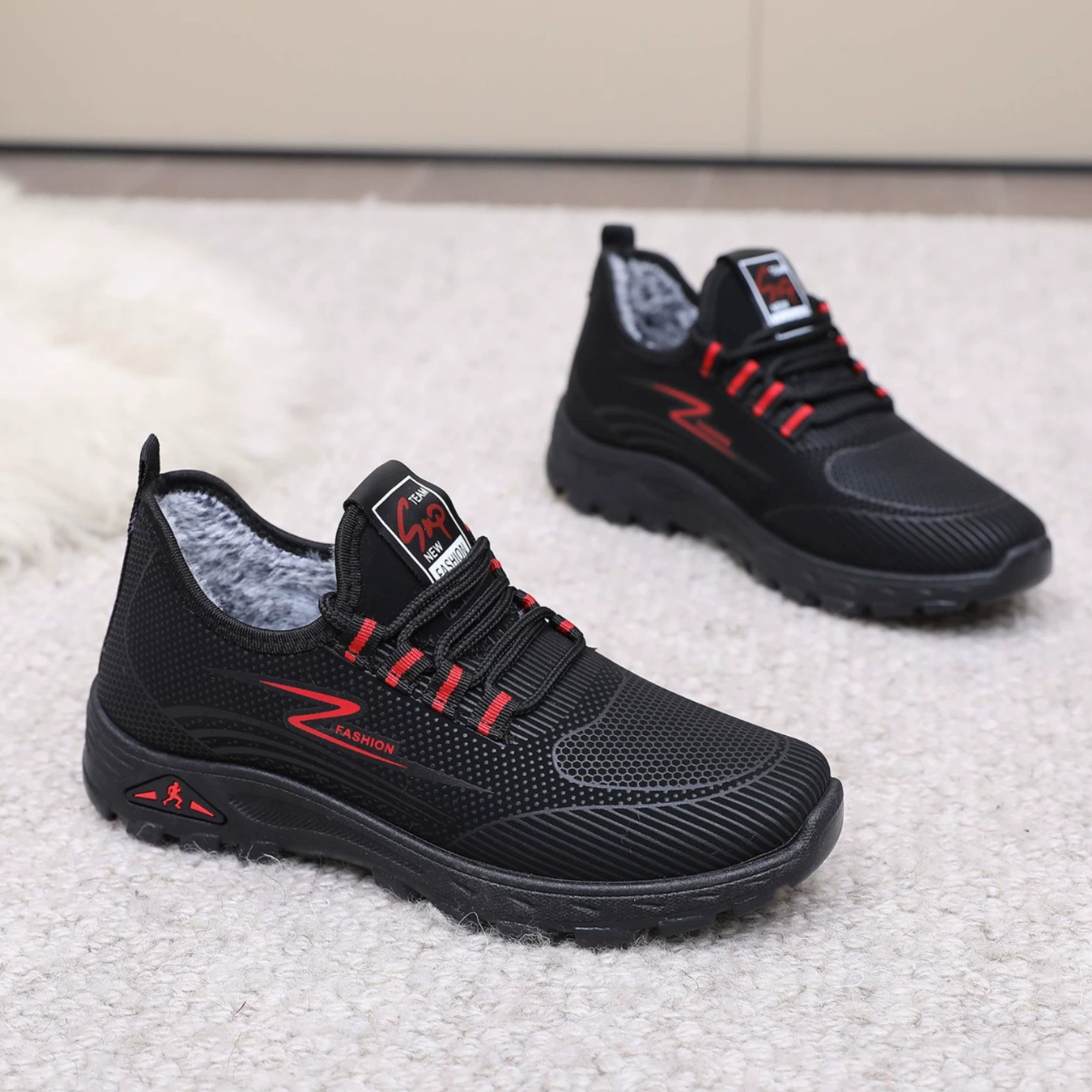 2024 зимние новые женские хлопчатобумажные туфли