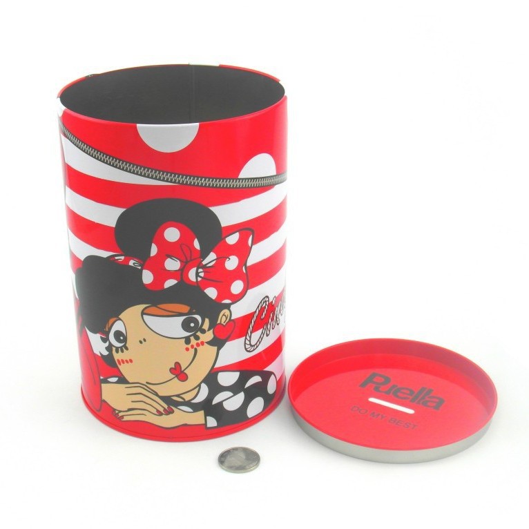 马口铁存钱罐 圆形铁罐生产厂家 创意礼品铁罐