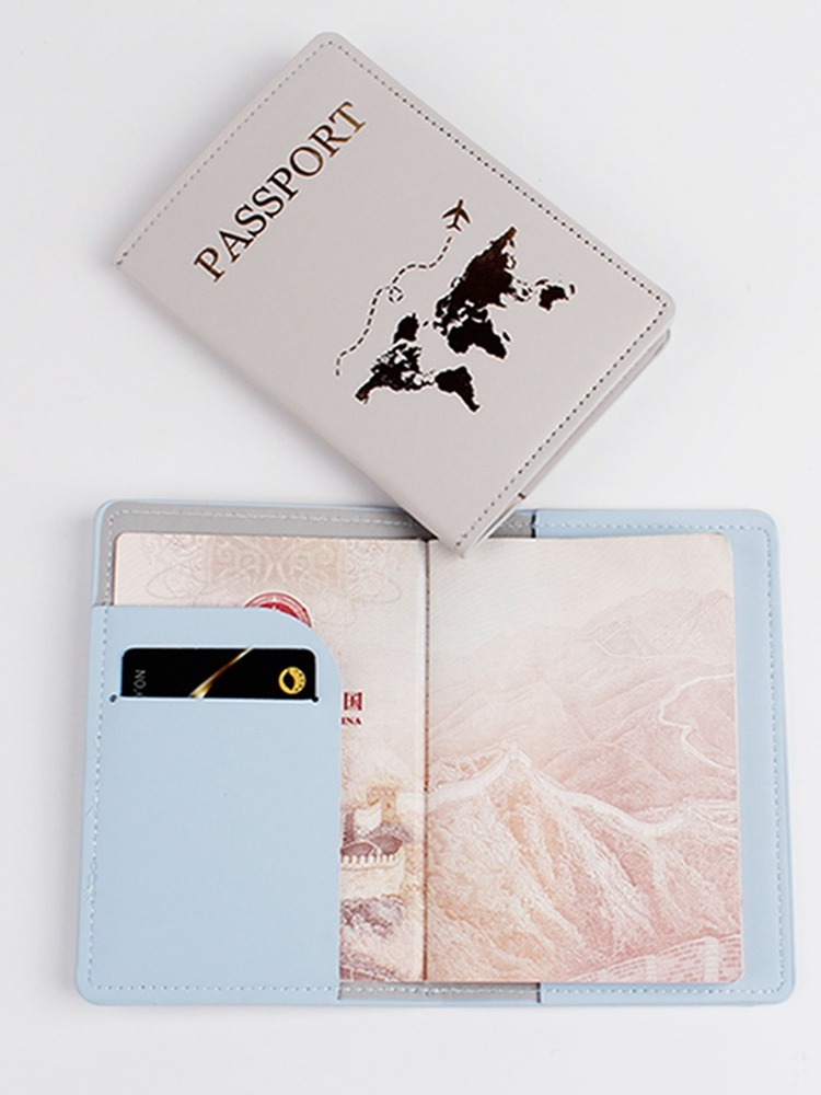Cubierta protectora de pasaporte de viaje bolsa de pasaporte titular de identificación de boleto multifuncional para permiso de viaje al extranjero bolsa de almacenamiento conveniente