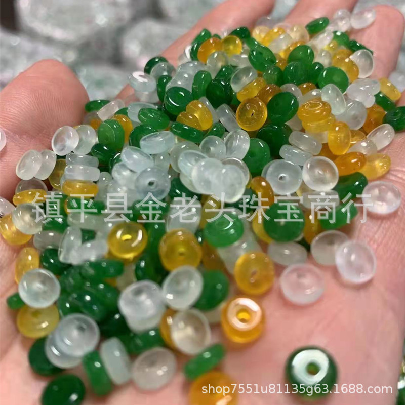 石英岩玉三色6MM算盘珠