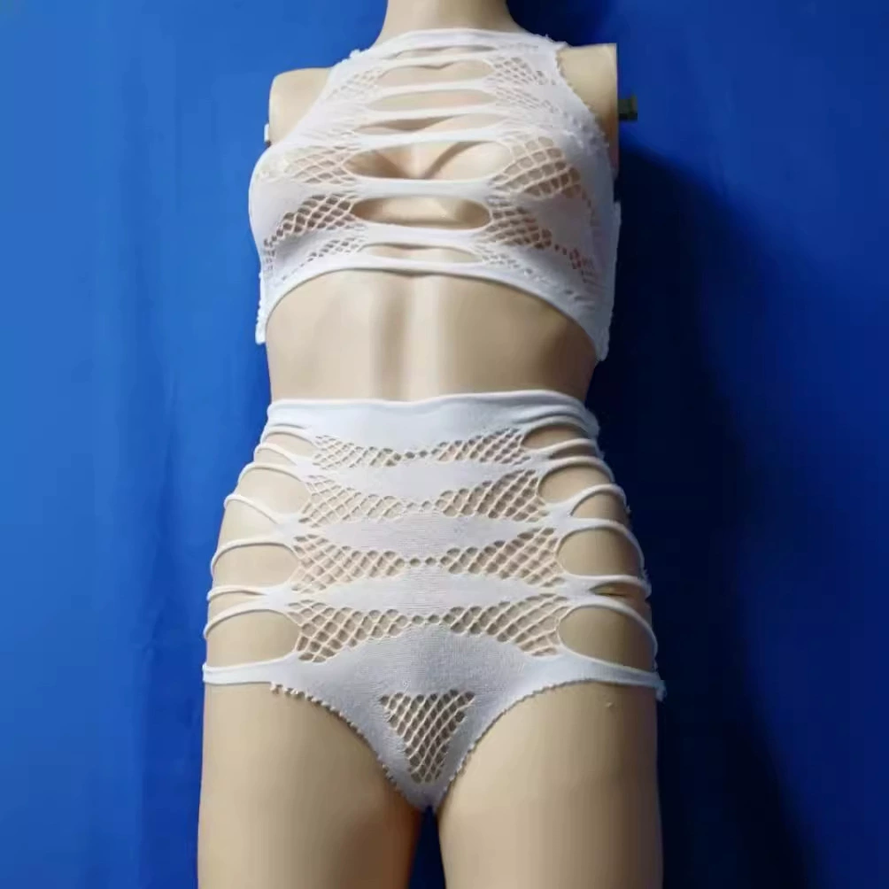 Жаккардовые ажурные чулки в стиле Лолита, сетчатые трусики, сексуальное нижнее белье