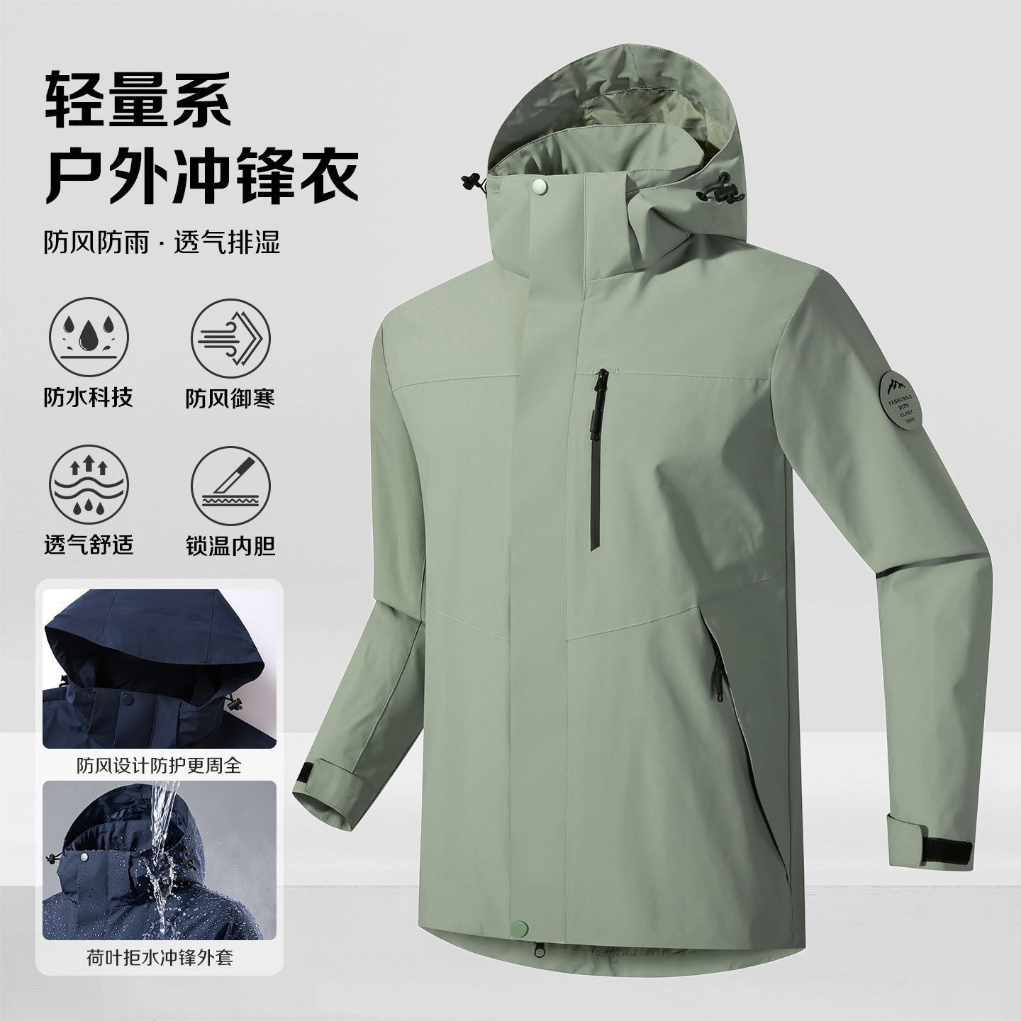 Slim-Fit Single-Layer Windbreaker Jacket for Men and Women, Windproof Coat for Commuting and Outdoor Activities, Customizable Oem Wholesale