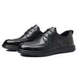 Высокие элитные туфли для отдыха для кожаной обуви, кожаная флисовая обувь, осенние, тренд сезона, из натуральной кожи, мягкая подошва, воловья кожа