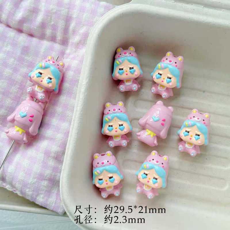重工可爱手绘卡通立体kt猫公仔串珠DIY手机链散珠材料饰品配件|undefined