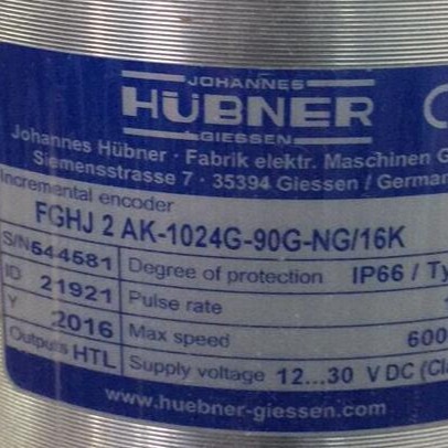 JOHANNES HUBNER编码器FGH6KK-2500G-90G-NG-S-J/50P