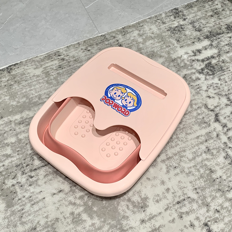 Pink folding footbath