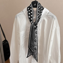 布艺丝巾波点腰果花项链时尚复古民族风毛衣链设计感小众百搭饰品