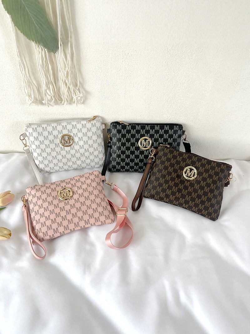 Bolso 2026 nueva letra M vieja bolsa de mano de moda femenina simple versátil bolso de teléfono móvil sobres bolso de mochila