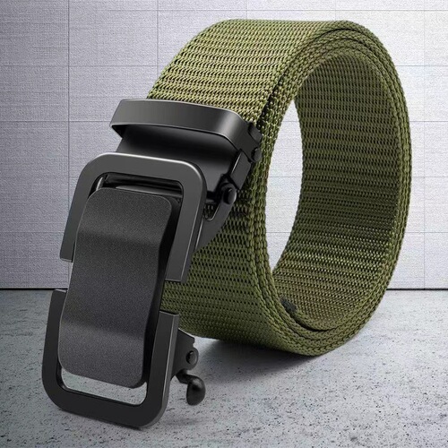 Piper Belt Men's Automatic Toothless Nylon Canvas Outdoor Belt Casual Versatile Simple Trouser Belt Wholesale