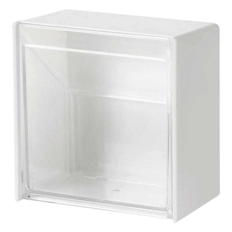 Настенный флип-ящик для ванной комнаты Ящик для хранения без перфорации Косметическая ватная палочка Ящик для хранения губной помады