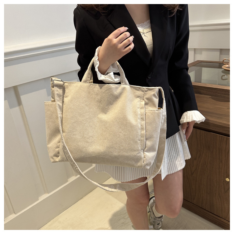 1083g Weight Synthetic Leather Lining Material Zipper Closure Type Single Shoulder Strap, Top Handle Strap Type Shoulder Bag, Handbag, Crossbody Bag Bags Type Daily Occasion corduroy Material Solid Color Pattern All Seasons Season Women's Gender Basic Style Square Shape Medium Size Women's Medium Corduroy Solid Color Basic Square Zipper Shoulder Bag Handbag Crossbody Bag 6