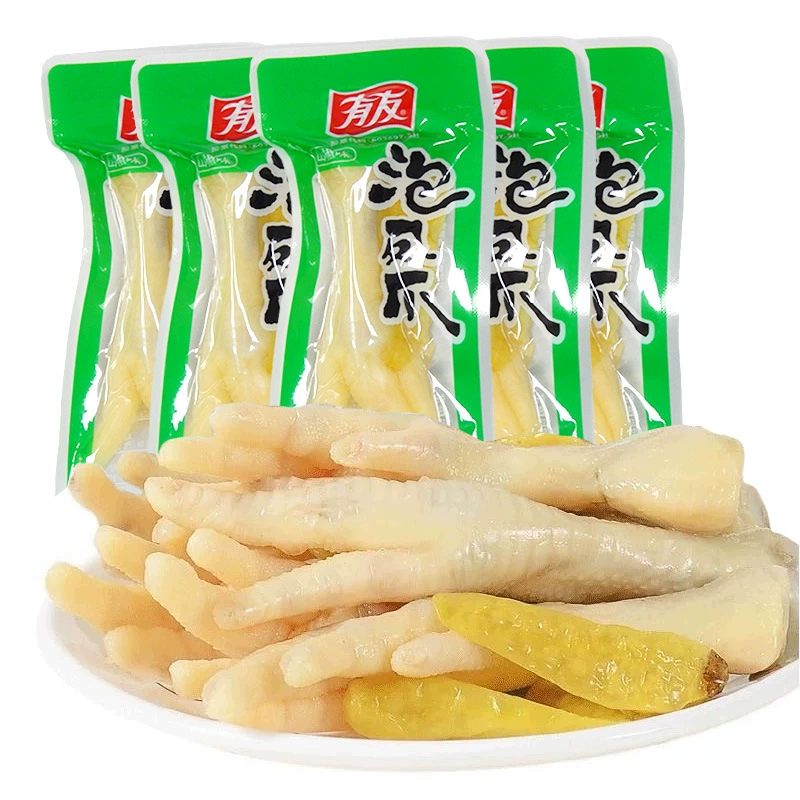Маринованные куриные лапки с перцем, острый снек, 30 г, чунцинская продукция