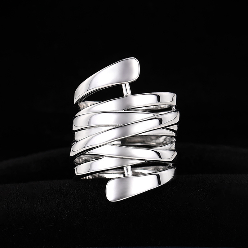 13g Weight Rings Classification 12, 5 Ring Size 1 Piece Quantity Holiday, Street Occasion Copper Material Geometric Pattern Women's Gender Plating Design Casual, Exaggerated, Lady Style Copper Plating Geometric Rings 5