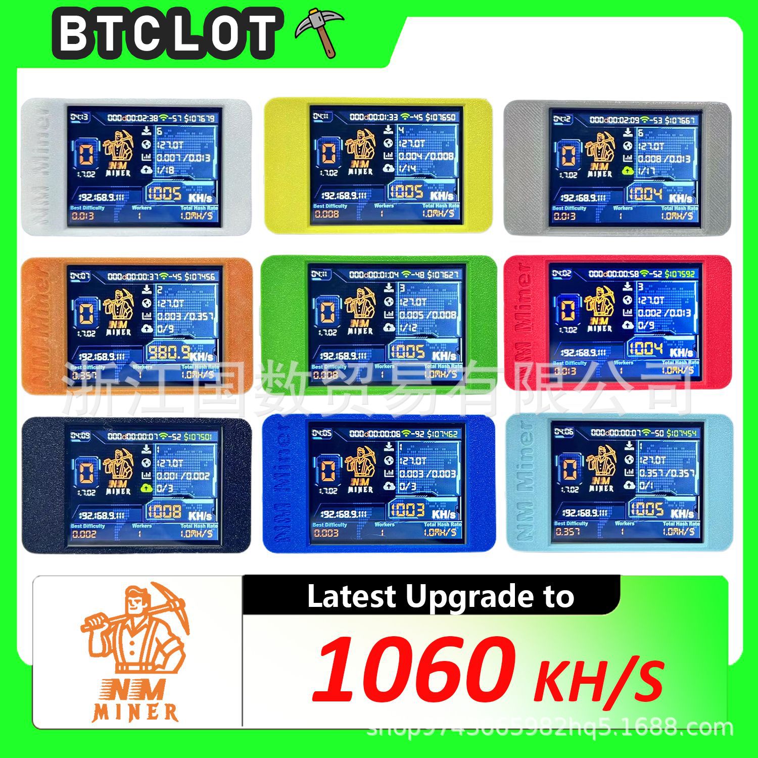 Upgraded Version of Nmminer Nerdminer 1032Kh/S High Computing Power 2.8inch Smart Screen, Exclusively for Foreign Trade