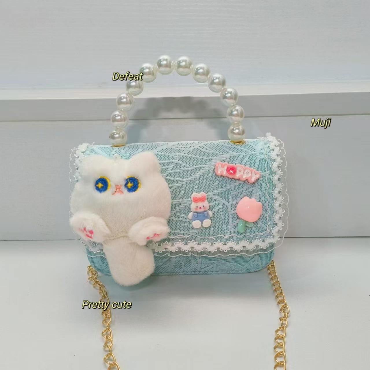 Bolso de perlas bolso de mochila bolso accesorios bolso de gato bolso de niños bolso de cadena bolso cuadrado bolso de Año Nuevo billetera para chicas