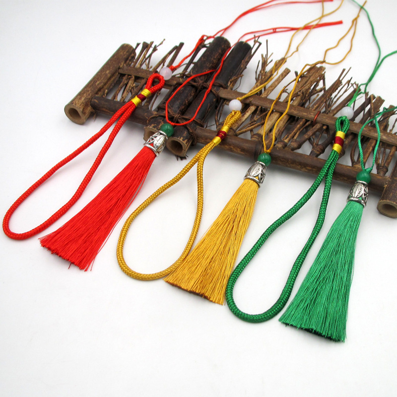 Imitation Jade Bead Rope Hanging Hollow Cap Tassel Spike Pendant Hanging DIY Accessories Imitation Jade Bead Rope Hanging Hollow Cap Tassel Spike Pendant Hanging DIY Accessories