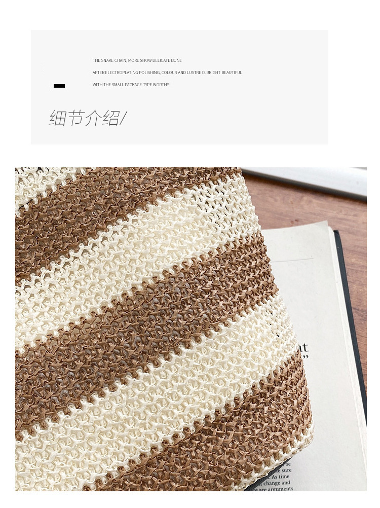 Straw-woven single-shoulder bag for women, new summer casual bag for middle-aged and elderly moms, simple lunch box handbag, export version Item Picture