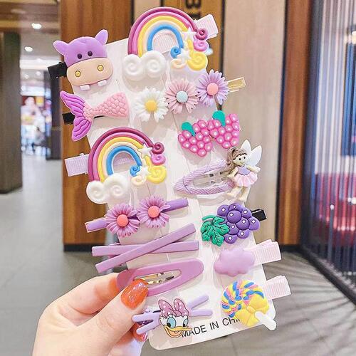 Children Hair Clip Princess Headband Girls Top Clip Korean Cartoon Fringe BB Hair Pin Cute Baby Hair Accessories Side Clip