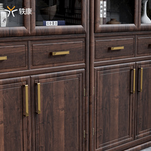 SG37SG37新中式拉手纯黄铜柜门把手红木酒柜仿古铜色衣橱柜复古铜