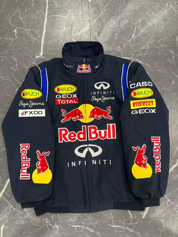 Racing Winter Down Jacket, Custom Embroidered Jacket, Insulated Jersey, Multiple Sizes