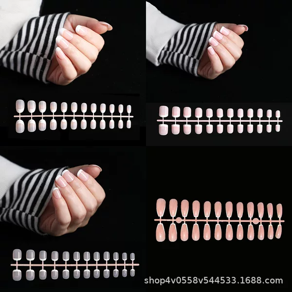 Factory nail piece French bare strip nail link bare strip order sample printing nail piece wear nail bare strip foot nail