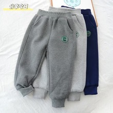 男童秋冬夹裤新款儿童双层裤子运动裤加厚保暖棉裤休闲保暖运动潮