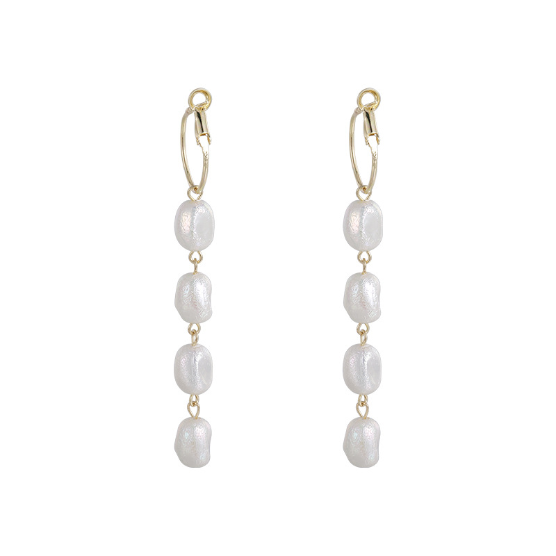 Fashion Geometric Shell Pearl Earrings display picture 18