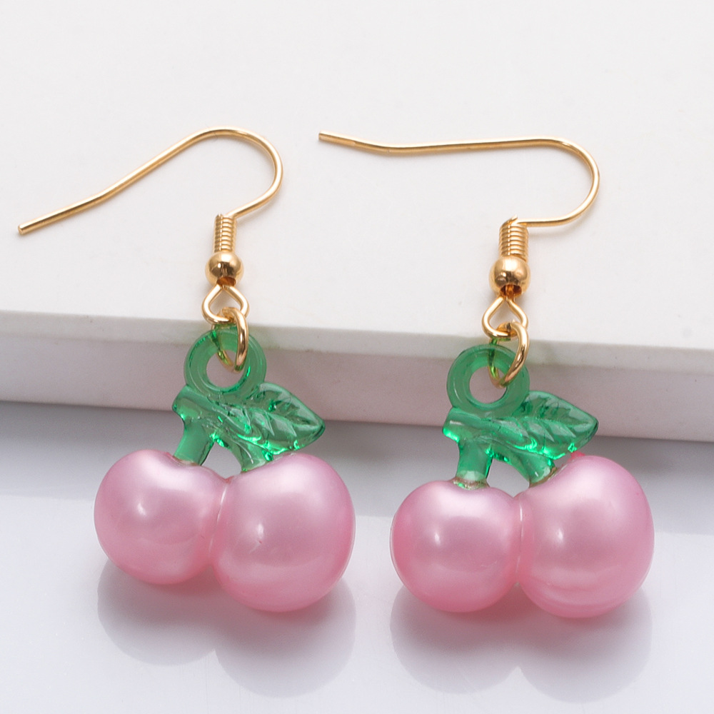 Boucles D&#39;oreilles Coréennes Petites Fruits Cerises En Gros display picture 4