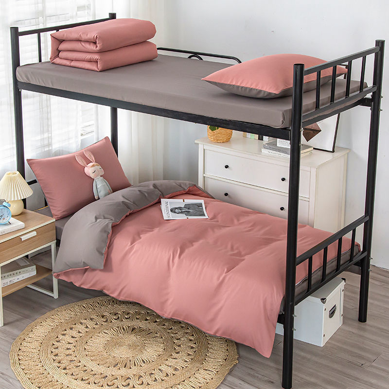 Edredón de color sólido un conjunto de edredón de invierno Core Four Seasons dormitorio de estudiantes universal edredón de algodón de primavera y otoño conjunto de cuatro o seis piezas