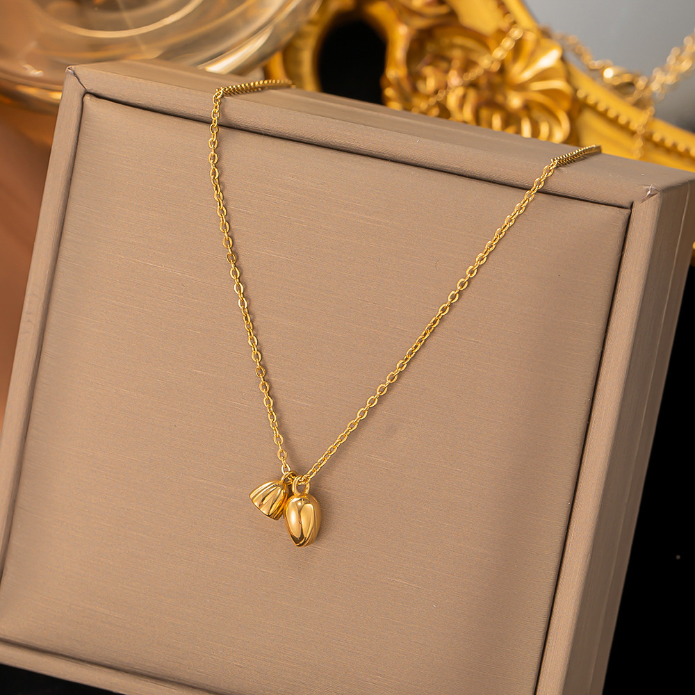 Acero de titanio elegante luz de lujo chapado en oro exquisito collar sin desvanecimiento de las mujeres del todo-fósforo de moda Red Cadena de clavícula de moda fábrica