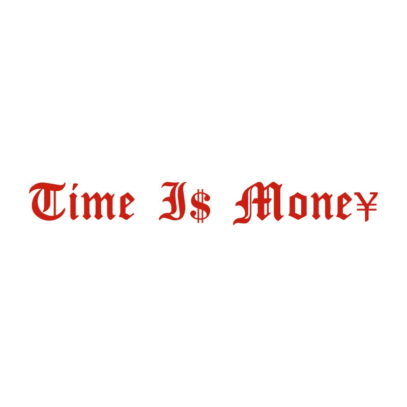 Наклейки на автомобиль: надпись «Time is money», английские легкие брови, декоративные наклейки на кузов, капот, стекло