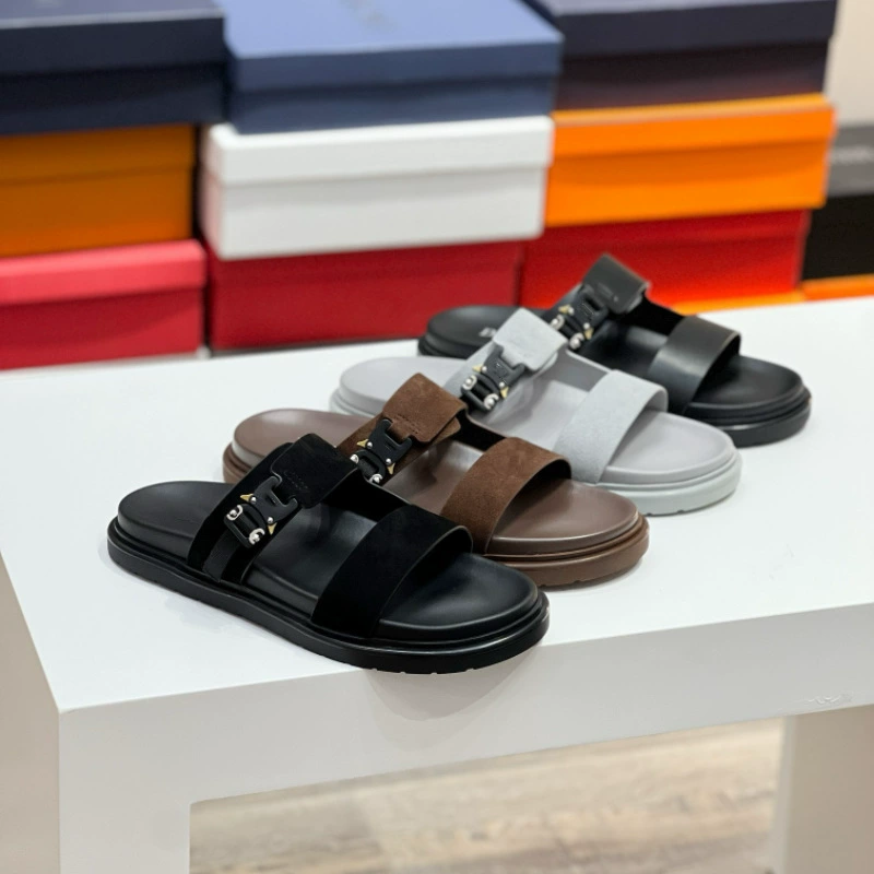 Ding ~~ Мужские тапочки, новинка 2025 года, высококачественные мужские тапочки для верхней одежды, летние сандалии, тапочки, мужские сандалии