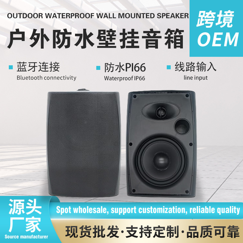 Cross-Border Active Waterproof Wireless Bluetooth Speaker Wall-Mounted Gym Home Theater Audio Device Stereo Sound