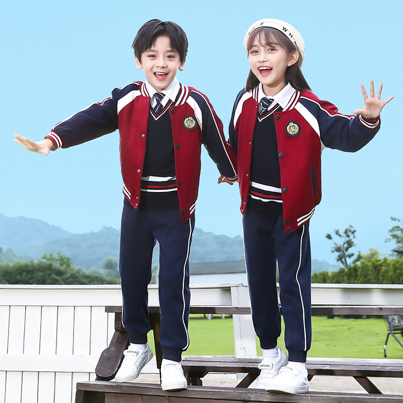 Children's and Students' Autumn School Uniform Set, Including Gym Suit for Kindergarten, Elementary, Middle School, and College Students