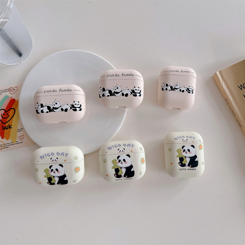 For AirPods1/2/3/4 Apple Headset AirPods Pro2 Giant Panda Wireless Bluetooth Protective Shell