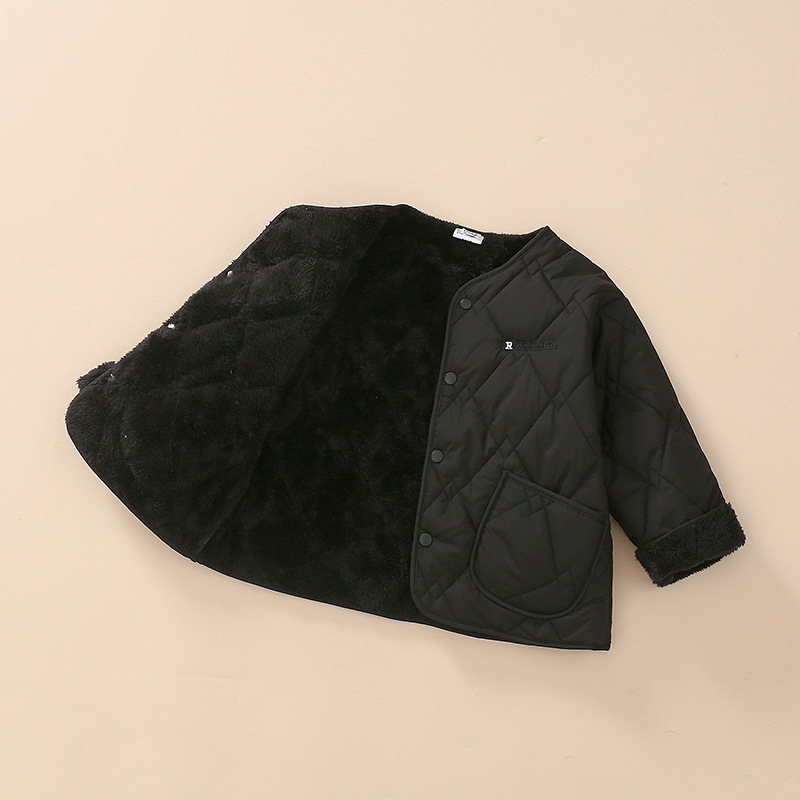 솔리드 컬러 플러스 벨벳-블랙