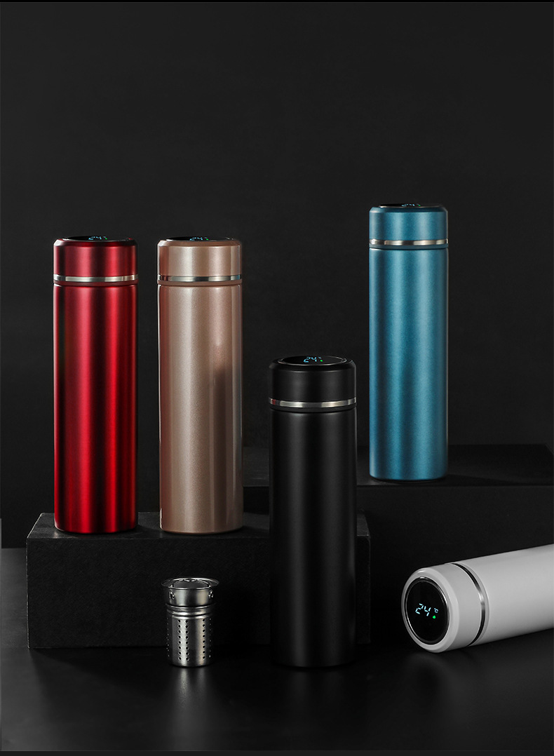 Højkvalitets 316 rustfrit stål smart termokande gaveæske til firmaet temperaturvisning te separationskop_voghion.com