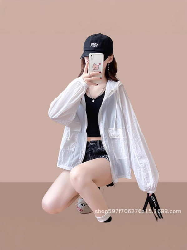 2025新型日焼け止め服の女性は紫外線防止の小さい夏のファッションがゆったりしています。|undefined