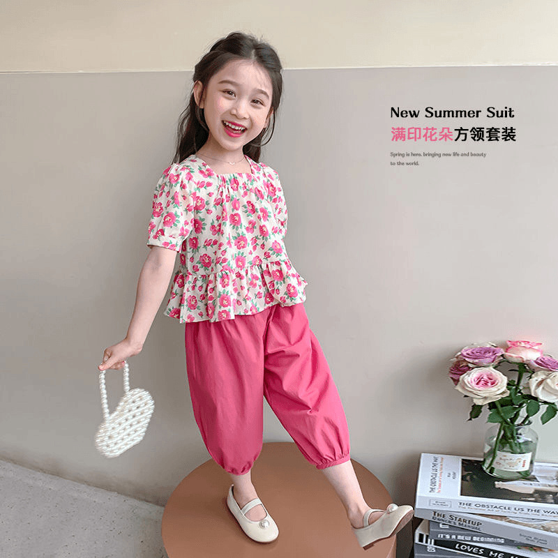 1037 Floral Set - Red