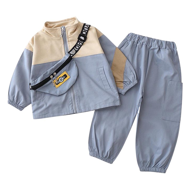 3495 traje deportivo para niños otoño bebé primavera y otoño ropa estilo coreano bebé traje de dos piezas estilo occidental