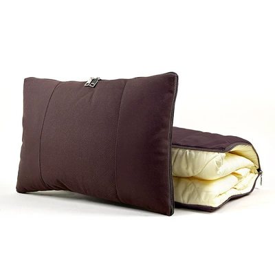 Car Pillow, Waist Pillow, Dual-Purpose Waist support - suede-leather-style-mocha-brown-1-piece