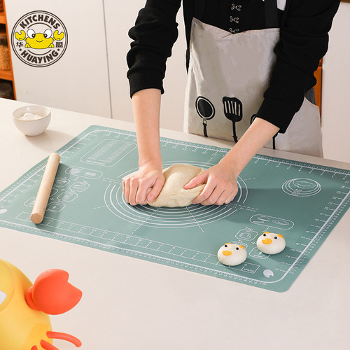 Food grade silicone kneading mat, large chopping board with graduated mat panel, non-stick dough mat, rolling baking tool